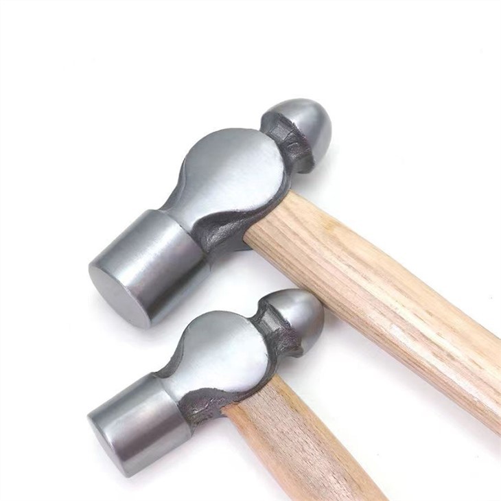  #45 carbon steel ball peen hammer with wooden handle